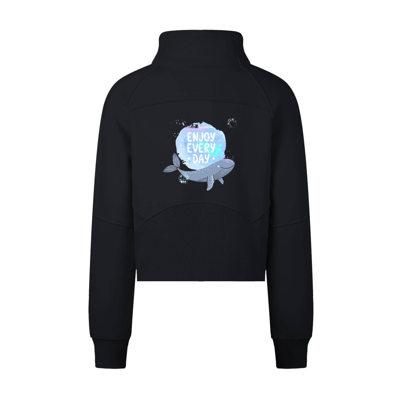 Cropped Half-Zip Sweatshirt