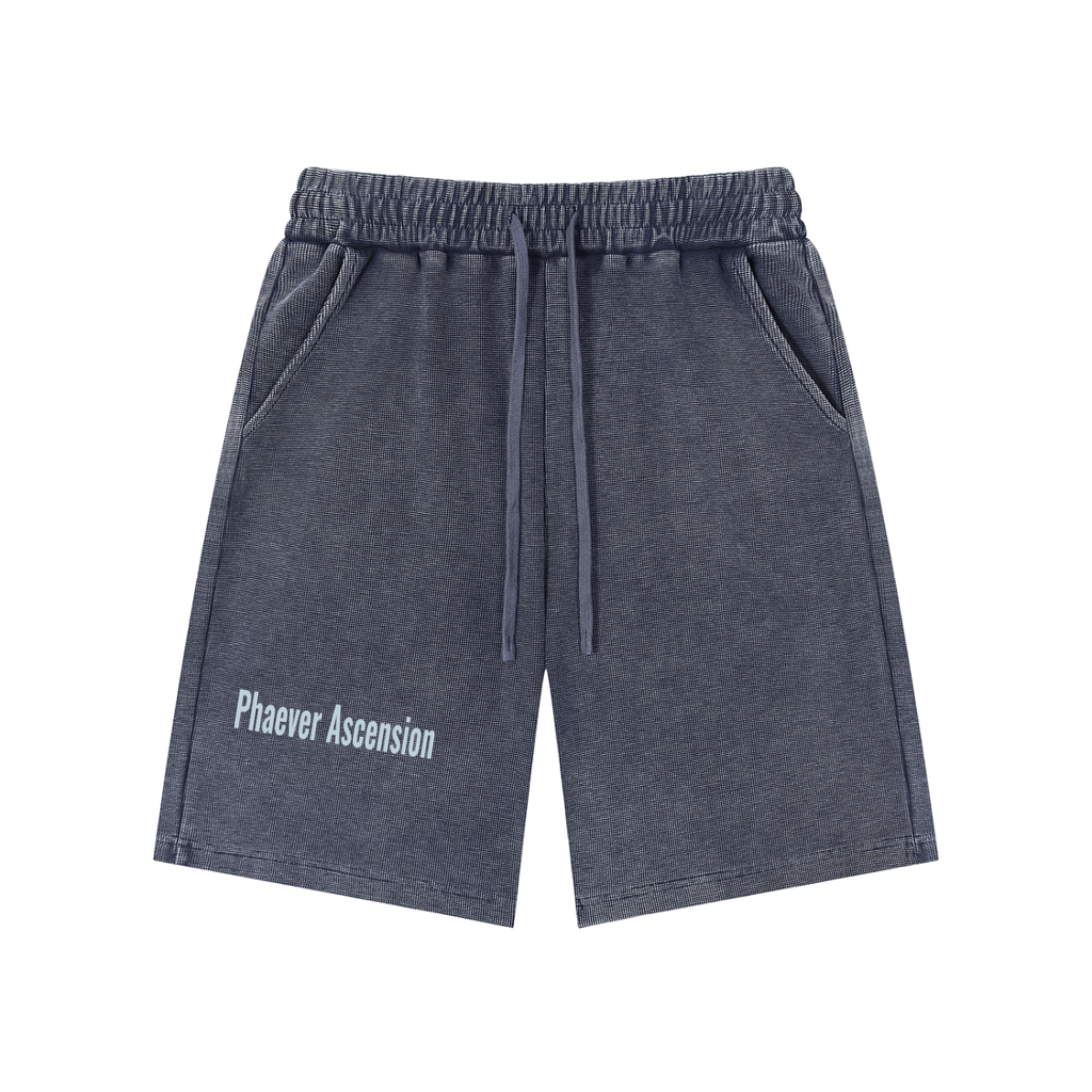 Mineral Wash Waffle Knit Shorts